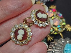 Vintage jewelry set of 36 in vintage box