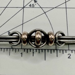 Modernist Bar Brooch Theodor Klotz Signed Teka 835 Handarbeit Silver Germany