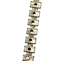 BIB 20” Necklace Silver Metal Bead Turquoise Plastic Stone Fashion Jewelry Gift