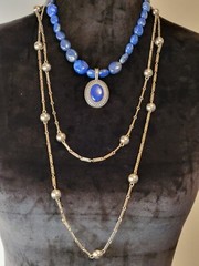 MONET Jewelry 60″ Necklace & Brooch Silvertone Versatility Flapper To…