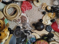 Jewelry Lot C. Some new, Some pre-owned & wearable, mostly craft, repair.