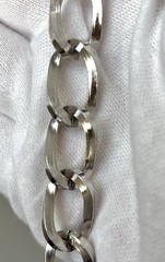 VNTG Large Curb Link Silver Tone Choker Necklace Unisex Adult by PegasusCoro