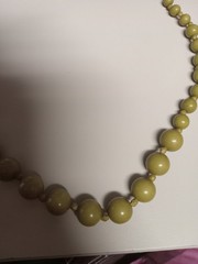 17 Inches Butterscotch Bakelite Beaded necklace Long Tested