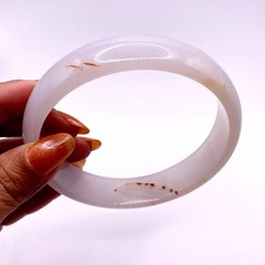 White Agate Stone Bracelet 7 inches Wrist
