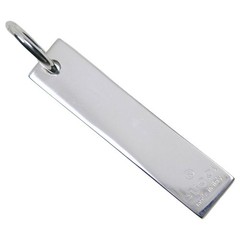 GUCCI Gucci Logo Bar Pendant Top Silver 925 Approx. 8.2 Unisex I130226080 Used