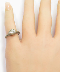 Antique Art Deco 1920’s Diamond 18KW Engagement Ring Size 6 UK-L1/2 EGL USA