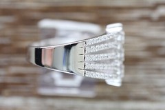 VINTAGE BRILLIANT DESIGNER STERLING SILVER 925 RING SZ 11.25 PRETTY