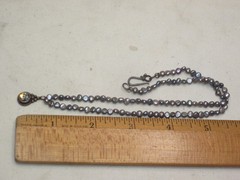 vintage sterling silver pendant iridescent keshi pearl necklace jewelry