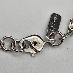 Vintage Monet Greek Key Link Chain Necklace Silver Tone Fancy Meander Link 56in