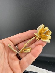 Vintage Brooch Lot Mixed Metals Flower Teacher Stone Newton College Flag