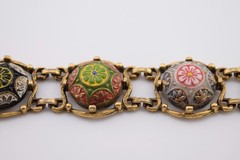 Vintage 1970’s Celebrity Moroccan Matrix Panel Bracelet by Delizza & Elster