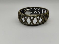 Vintage Heidi Daus Hidden Quartz Watch Bracelet Multicolor Rhinestones Art Deco