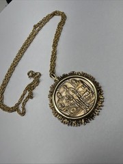 Official 1974 Illinois Medallion US Bicentennial 1776-1976 Coin Pendant 24”Chain