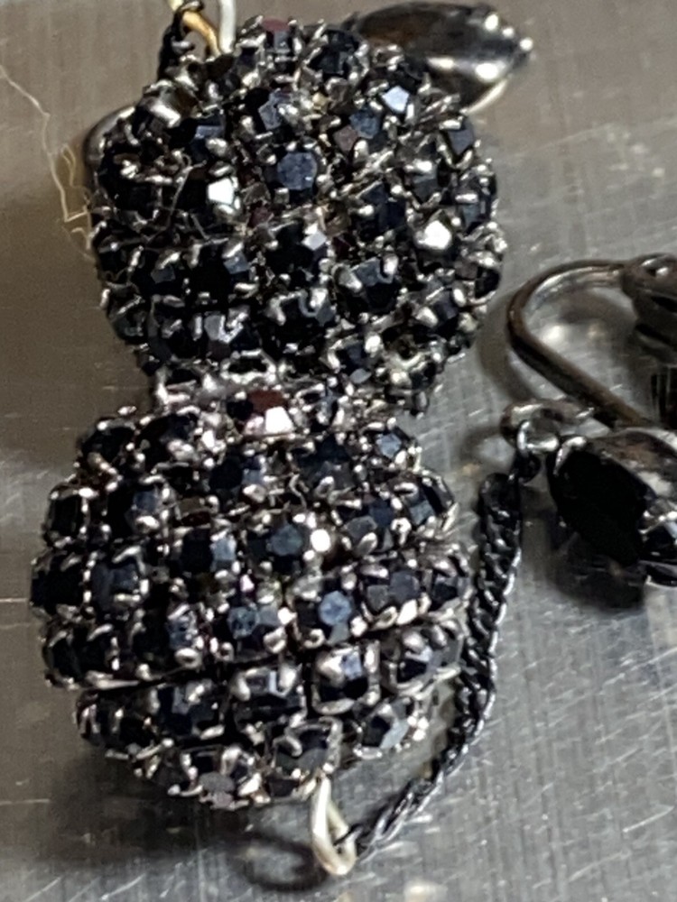 vintage estate earrings Rhinestones