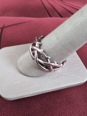 Statement 925 Sterling Silver Vintage Thorns Band Men’s Ring Size 11.75 MK
