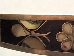 Vintage Y2K Mexican Mosaic Metal Bangle Bracelet