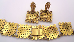 Vintage Metropolitan Museum of Art MMA Woven Celtic Knot Necklace & Clip Earring