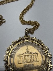 Official 1974 Illinois Medallion US Bicentennial 1776-1976 Coin Pendant 24”Chain