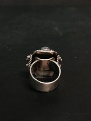 Vintage Sterling Silver Lapis Ring Tribal Middle Eastern Style Size 3.25