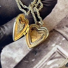 Vtg Michael Anthony 14K Gold Filled Heart Locket Necklace – 18” -Petite Engraved