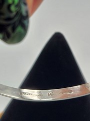 VTG James Craig Williamsburg IC HANDWROUGHT STERLING Silver Bangle Bracelet. 17g