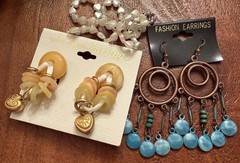 Vintage Plastic Lucite Jewelry Lot Colorful Necklaces Bracelets Brooches Beads