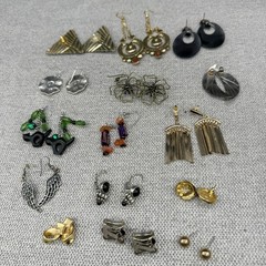 Vintage Earring Lot Clip Ons Pierced Screw Back Dangle Hoops Marino 15 Pair
