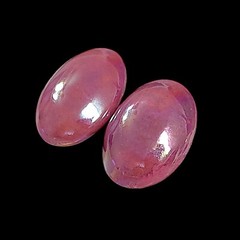 Chunky 80s Retro Iridescent Pink Cabochon Everyday Statement Earrings 1.5″