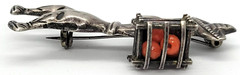 Sterling Man with Crate of Fruit Oranges Brooch Pin Made in Mexico – VINTAGE