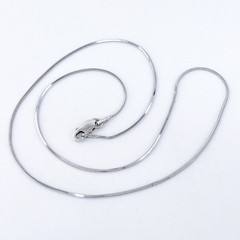Vintage Italy Sterling Silver 925 Square Snake Chain Necklace 16″