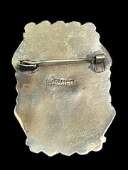 Pre Columbian Style Brooch Mexican Silver