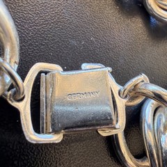 VNTG GERMANY Silver tone DoubleCurbLink Chunky Light Chain Necklace 39.50g 15”