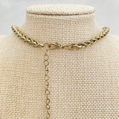 Vintage Geometric Necklace Bib Peach Tan Cream Acrylic Flush Solid MCM