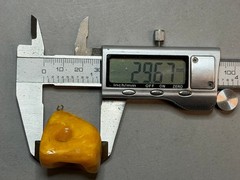 NATURAL OLD ANTIQUE YELLOW BUTTERSCOTCH BALTIC AMBER PENDANT 14,7 gr