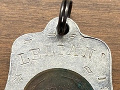 VINTAGE BELL SHAPED “GOOD LUCK/NEVER GO BROKE” PENDANT W/1930 PENNY