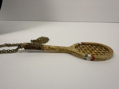 VTG Tennis Racket pendant L. Razza Sports Collectible signed Read