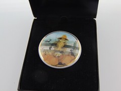 P Buckley Moss Society Pin Brooch Vintage #6810 2008 Fall Friends Scarecrow