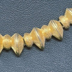 Rare Monet Gold Plated Choker Statement Necklace 16″ 1940s-1950’s Retro Spike