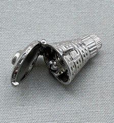 Vintage Sterling Silver Mercury Space Capsule Charm NASA Astronaut Opens 3D