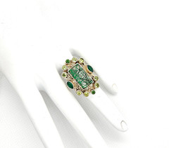 Nicky Butler Ring 925 Sterling Silver Green Rutilated Quartz Peridot Designer