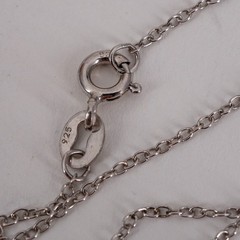 Sterling silver Triple heart interlocking pendant 16″ Italian silver Chain 3.2G