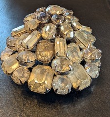 Vintage Large Eisenberg 7 tier Crystal / Glass Brooch