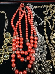 Vintage Lot Of 5 Costume Jewelry Necklaces
