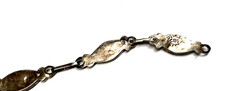Vintage Mexican Sterling Silver Abalone Link Bracelet Eagle 2 Cuernavaca C110