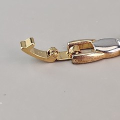 Vintage Chain Bracelet Multi Tone 8mm Glossy 7″