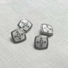 Vintage Art Deco Enamel Double-Panel Cufflinks EUC VTG 1920s 1930s 1940s