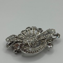 Vintage Eisenberg Original Fur Clip Sterling Silver Rhinestone Signed