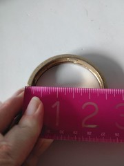Canvas Goldtone Hinged Bracelet Hot Pink w/ Gold Hearts Enamel 7″ Textured