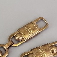 Vintage Kramer of NY Necklace Book Chain Victorian Revival Gold Tone SHORT 14″