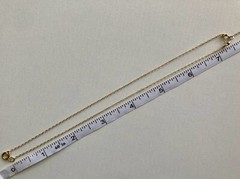 14k Yellow Gold Filled Quartz Pendant Chain Necklace Y Drop 15in plus 4in Drop